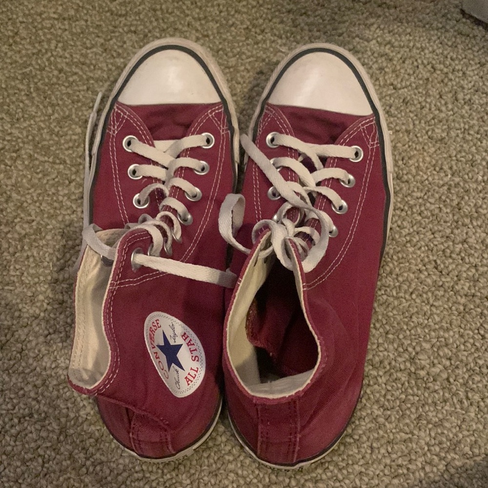 Red/ maroon Converse